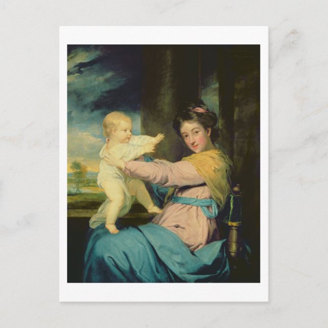 Porträtt av Caroline, hertiginna av Marlborough me Vykort (Framsida)