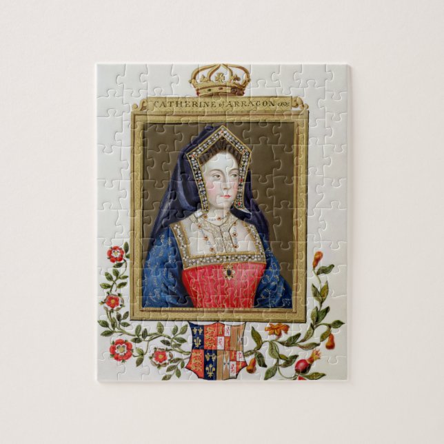 Porträtt av Catherine av Aragon (1485-1536) 1st Qu Pussel (Vertikal)