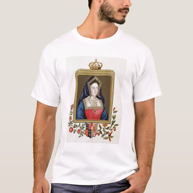 Porträtt av Catherine av Aragon (1485-1536) 1st Qu Tee Shirt (Framsida)