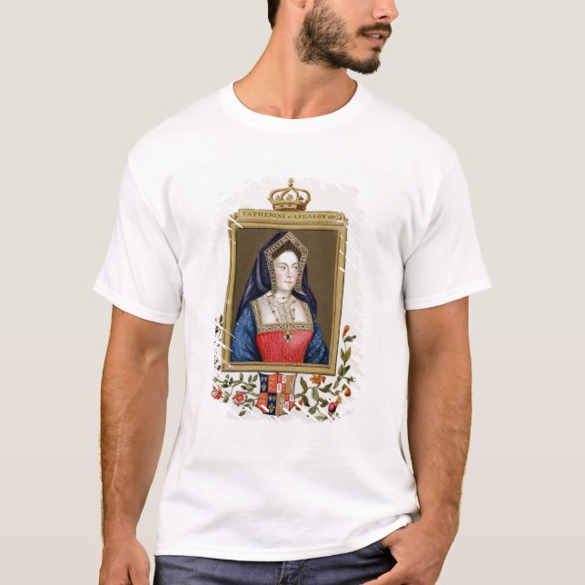 Porträtt av Catherine av Aragon (1485-1536) 1st Qu Tee Shirt (Framsida)