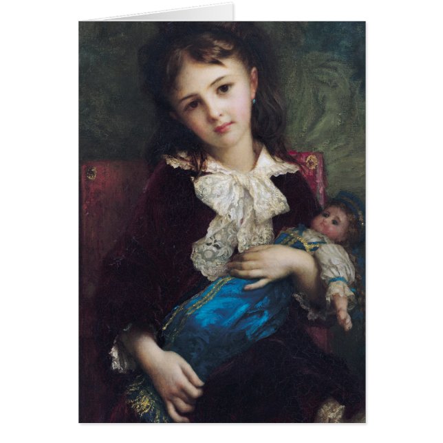 Porträtt av Catherine du Bouchage, 1879 Hälsningskort (Framsidan)