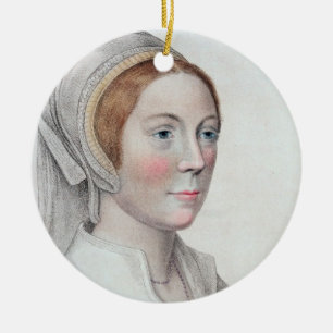 Porträtt av Catherine Howard (1520-42) som by Julgransprydnad Keramik