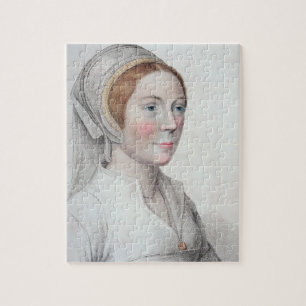 Porträtt av Catherine Howard (1520-42) som by Pussel