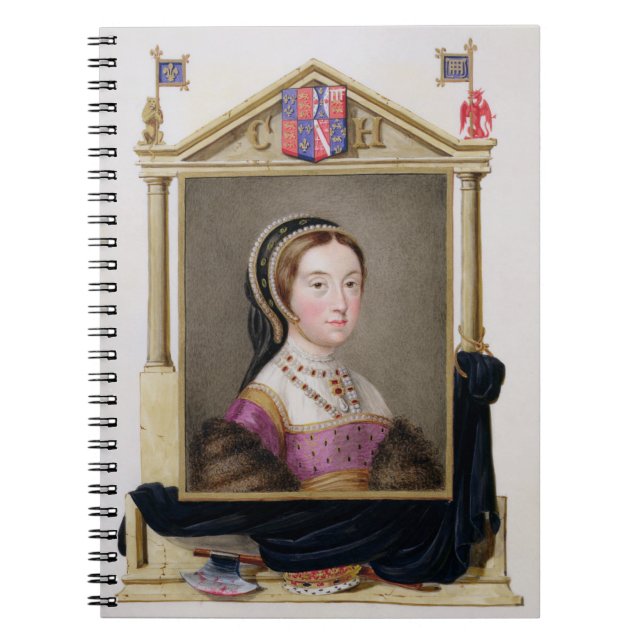 Porträtt av Catherine Howard (c.1520-d.1542) 5th Q Anteckningsbok Med Spiral (Framsidan)