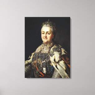 Porträtt av Catherine II av Ryssland Canvastryck