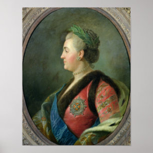 Porträtt av Catherine II av Ryssland Poster