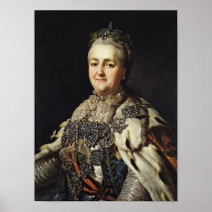 Porträtt av Catherine II av Ryssland Poster