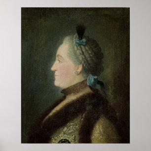 Porträtt av Catherine II av Ryssland Poster