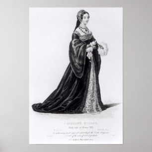 Porträtt av Catherine inristade vid Hargrave Poster