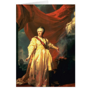 Porträtt av Catherine The Great som Lawgiver Hälsningskort