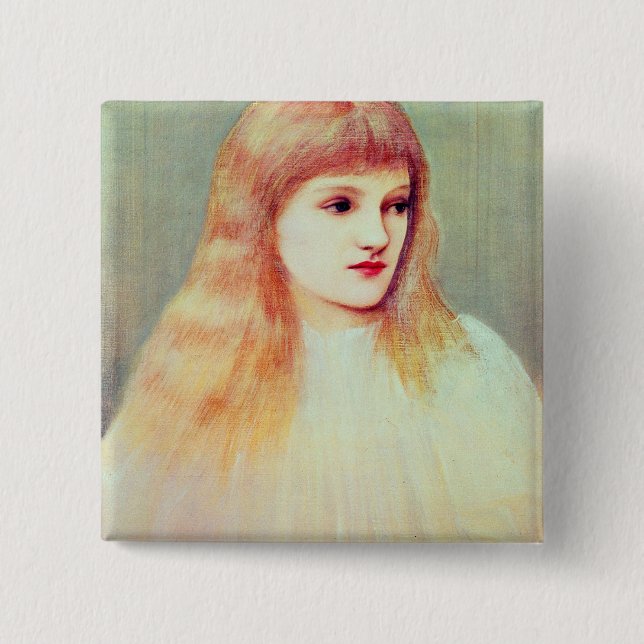 Porträtt av Cecily Horner, 1895 Knapp (Framsida)