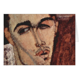 Porträtt av Celso Lagar - Amedeo Modigliani Hälsningskort