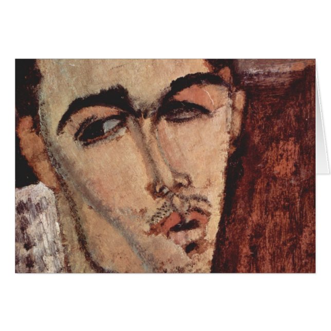 Porträtt av Celso Lagar - Amedeo Modigliani Hälsningskort (Framsidan Horizontal)