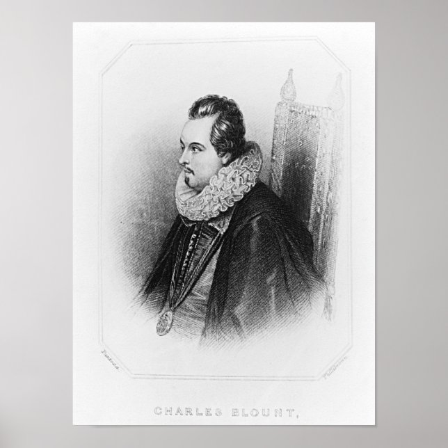 Porträtt av Charles Blount 8th Earl of Poster (Framsidan)