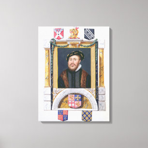 Porträtt av Charles Brandon (1488-1545) hertig av Canvastryck