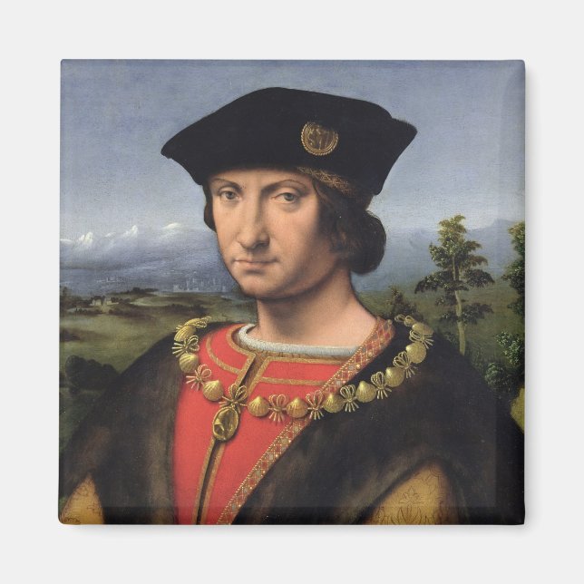 Porträtt av Charles d'Amboise Marshal of Frankrike Magnet (Framsidan)