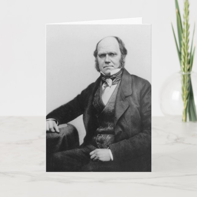 Porträtt av Charles Darwin, 1854 Kort (Framsida)