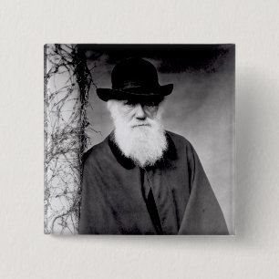 Porträtt av Charles Darwin 1881 Knapp