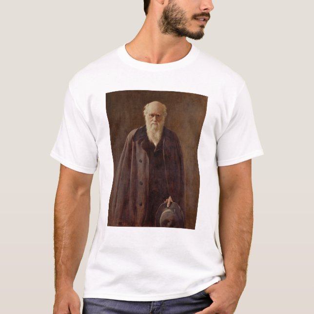 Porträtt av Charles Darwin 1883 Tee Shirt (Framsida)
