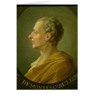 Porträtt av Charles de Montesquieu Hälsningskort