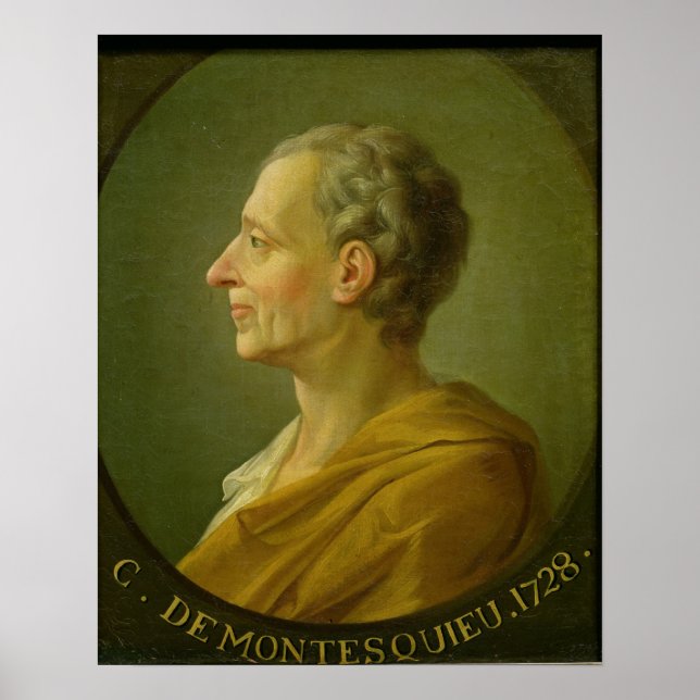 Porträtt av Charles de Montesquieu Poster (Framsidan)