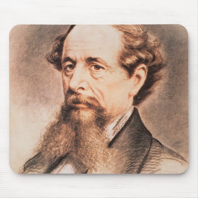 Porträtt av Charles Dickens, 1869 Musmatta (Framsidan)