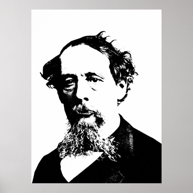 Porträtt av Charles Dickens Poster (Framsidan)