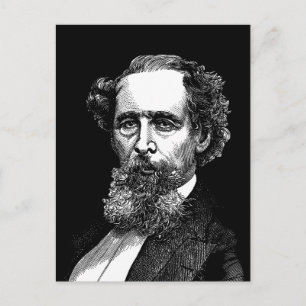 Porträtt av Charles Dickens Vykort
