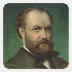 Porträtt av Charles Gounod Fyrkantigt Klistermärke