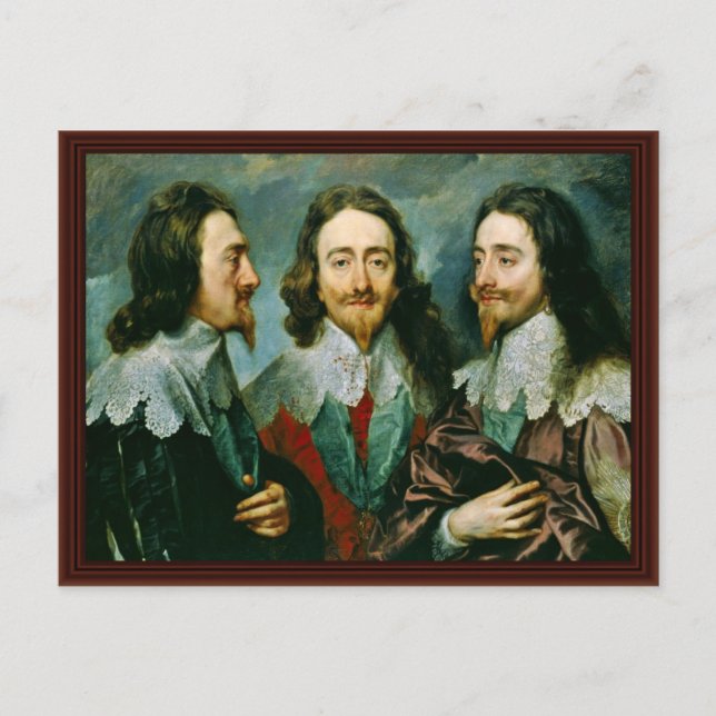 Porträtt av Charles I, Kung i England Vykort (Framsida)