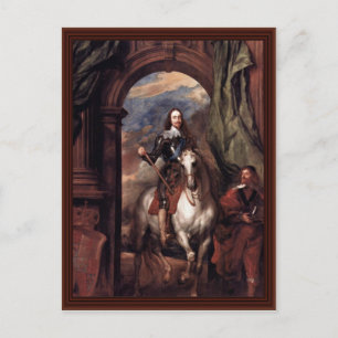 Porträtt av Charles I, Kung i England Vykort