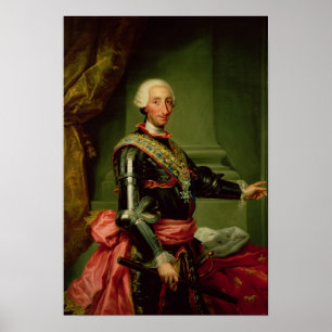 Porträtt av Charles III c.1761 Poster