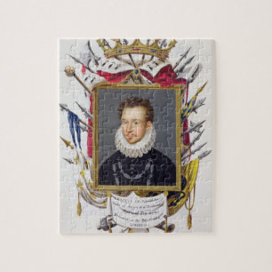 Porträtt av Charles IX av frankriken (1550-74) Pussel
