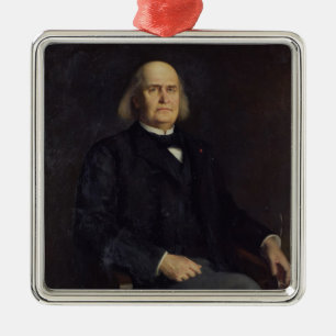Porträtt av Charles Leconte de Lisle 1885 Julgransprydnad Metall