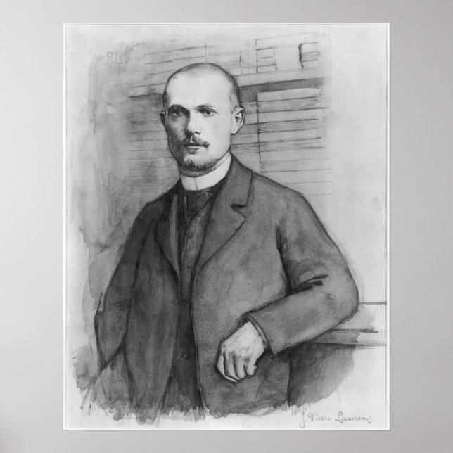 Porträtt av Charles Peguy Poster (Framsidan)