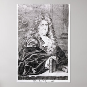 Porträtt av Charles Perrault Poster