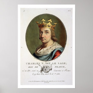 Porträtt av Charles V som kallas "den kloka" Poster