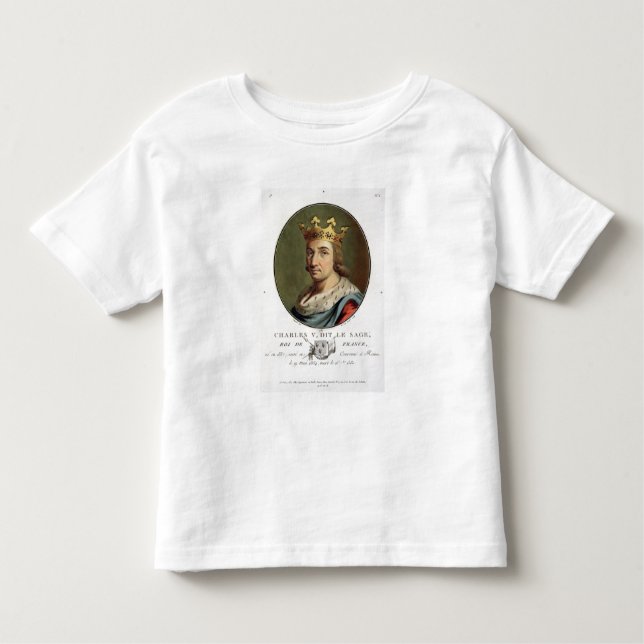 Porträtt av Charles V som kallas "den kloka" T-shirt (Framsida)