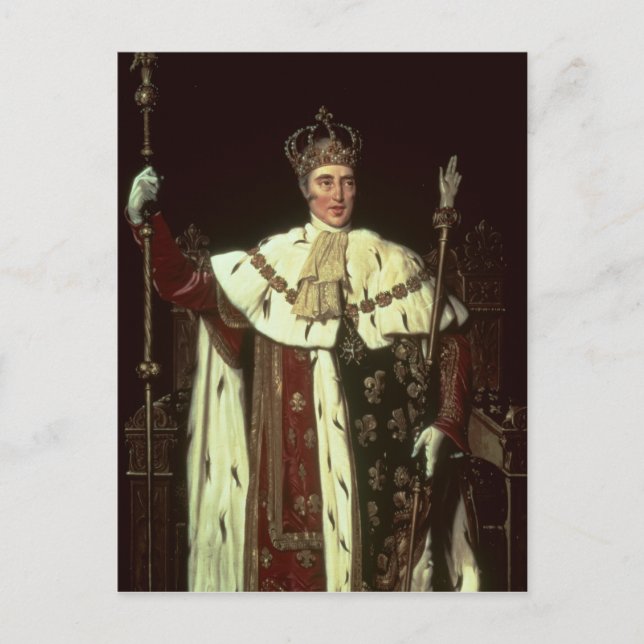 Porträtt av Charles X of Frankrike, 1829 Vykort (Framsida)