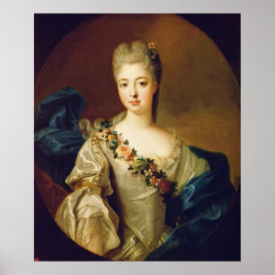 Porträtt av Charlotte Aglae av Orleans, 1720s Poster