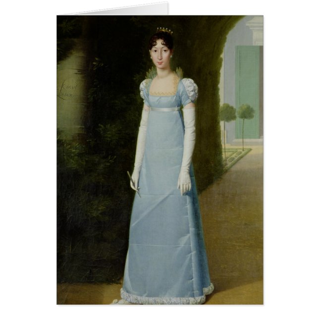 Porträtt av Charlotte Bonaparte 1808 Hälsningskort (Framsidan)