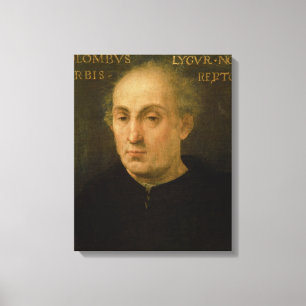 Porträtt av Christopher Columbus Canvastryck