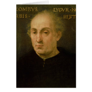 Porträtt av Christopher Columbus Hälsningskort