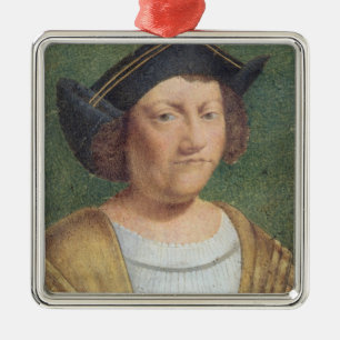 Porträtt av Christopher Columbus Julgransprydnad Metall