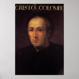 Porträtt av Christopher Columbus Poster