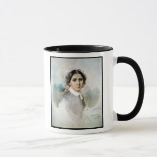 Porträtt av Clara Schumann 1853 Mugg