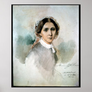 Porträtt av Clara Schumann 1853 Poster