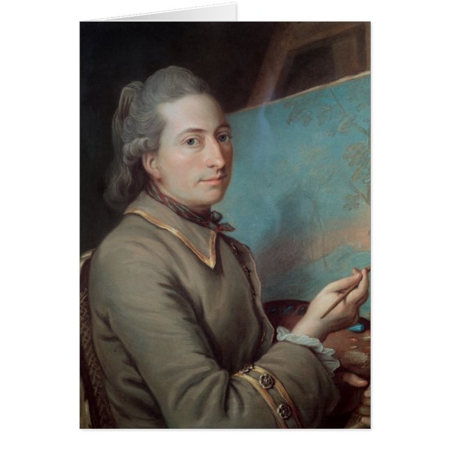 Porträtt av Claude Dupin Hälsningskort (Framsidan)