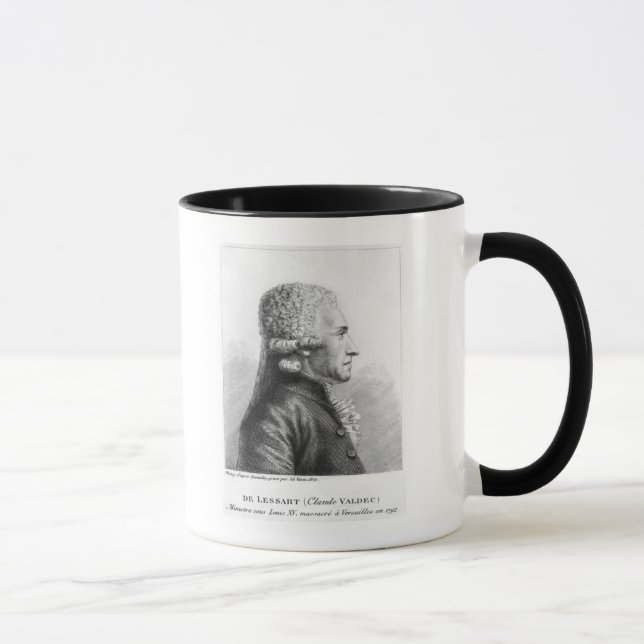 Porträtt av Claude Valdec de Lessart Mugg (Höger)