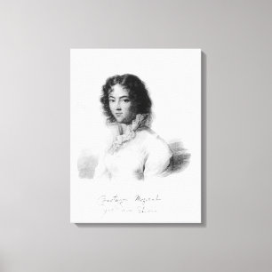 Porträtt av Constanze Mozart 1828 Canvastryck